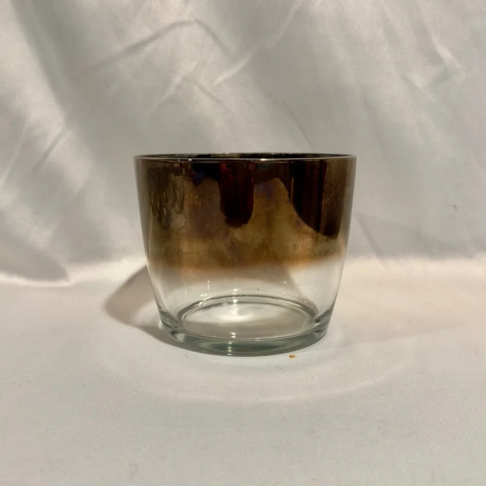 Mid-Century Silver Ombre Ice Bucket Vintage Barware Dorothy Thorpe Style